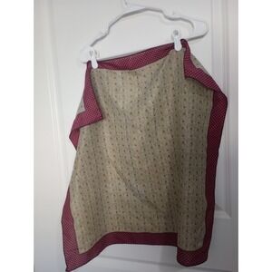 Vintage Robinson Golluber Silk Scarf 26" Square Burgundy Taupe‎ Abstract